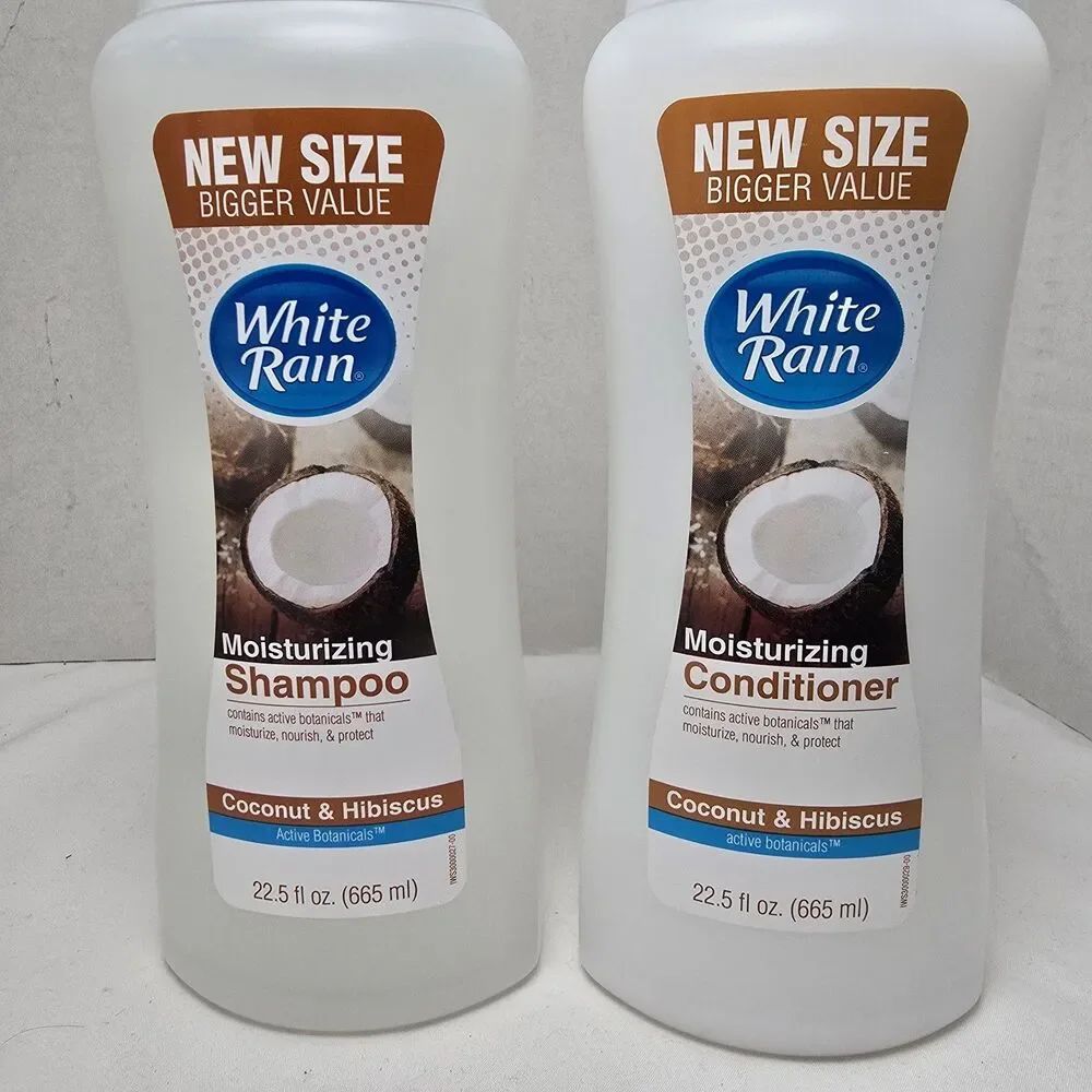 White Rain Moisturizing Shampoo & Conditioner Pair Coconut & Hibiscus 22.5 fl oz